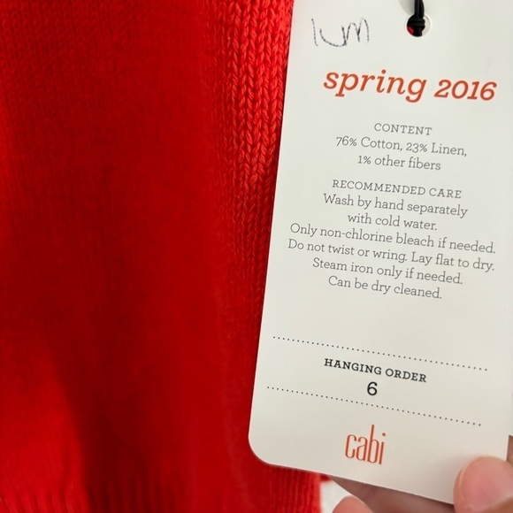 NWT CAbi Women's Size Medium Orange Sleeveless Siren Vest - Picture 3 of 5